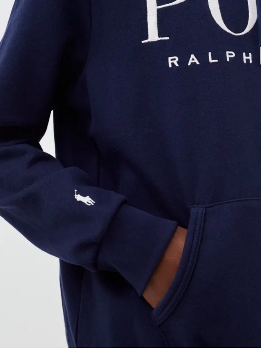 Classic Plain Hooded Sweatshirt - Navy Blue. Sz L. Good condition - Picture 4 of 11